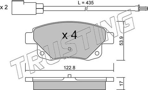 Тормозные колодки Trusting задние для Ford Transit VII 2006-2014. Артикул 697.0