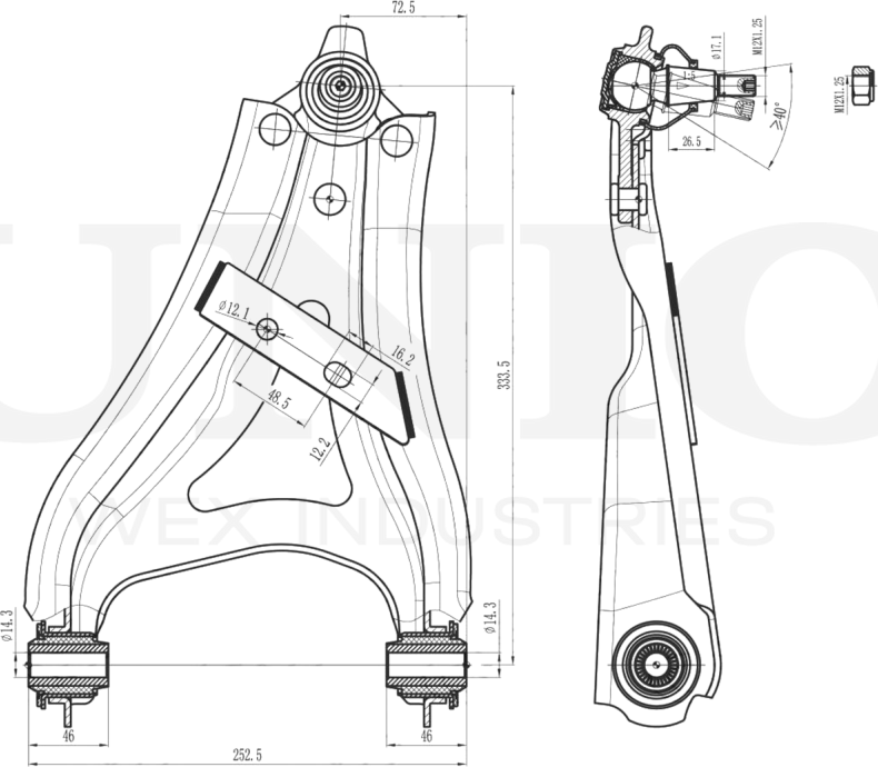 Рычаг подвески (Unio). Артикул SSP-40145
