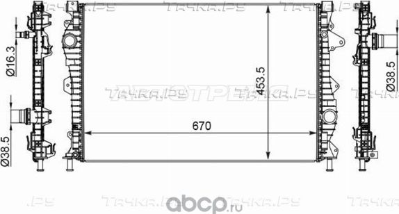 Радиатор Land Rover Discovery Sport 14-  Range Ro (SAT). Артикул ST100101