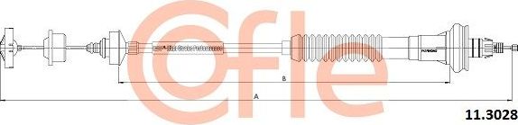 Трос сцепления Cofle для Peugeot 206 1998-2012. Артикул 92.11.3028