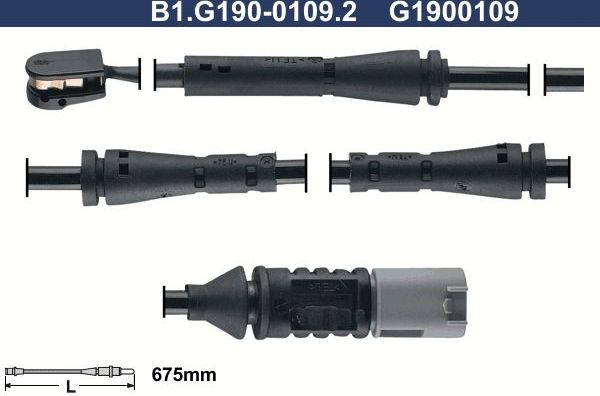 Датчик износа тормозных колодок  Galfer. Артикул B1.G190-0109.2