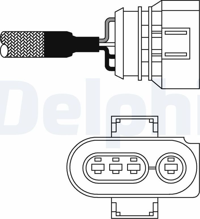 Лямбда-зонд (кислородный датчик) Delphi. Артикул ES10979-12B1