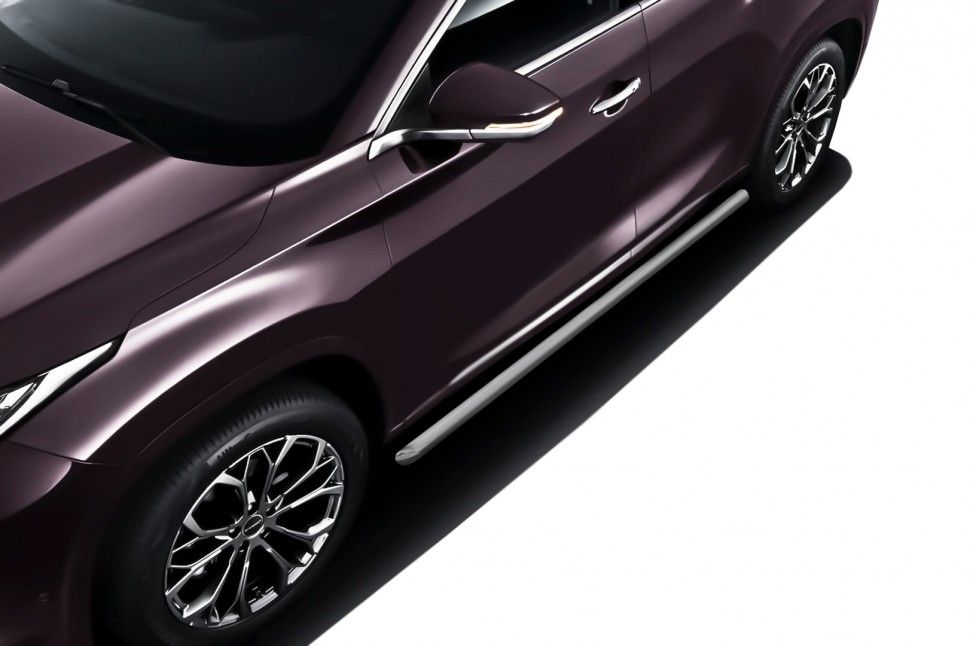 Пороги Slitkoff труба d57 для Exeed TXL 2020-2026 Серебристые. Артикул CHEX-TXL-006S