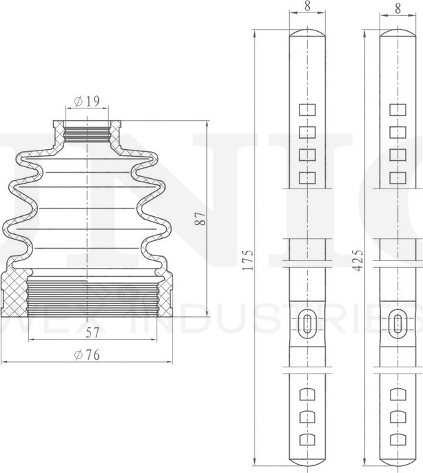 Пыльник ШРУС, комплект (Unio). Артикул DUC-30084K