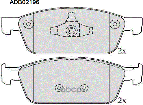 Колодки тормозные дисковые (Allied Nippon). Артикул ADB02196