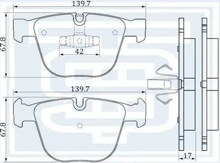 КОЛОДКИ ЗАД F01 (Starke). Артикул 171706