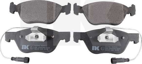 Тормозные колодки NK. Артикул 222340