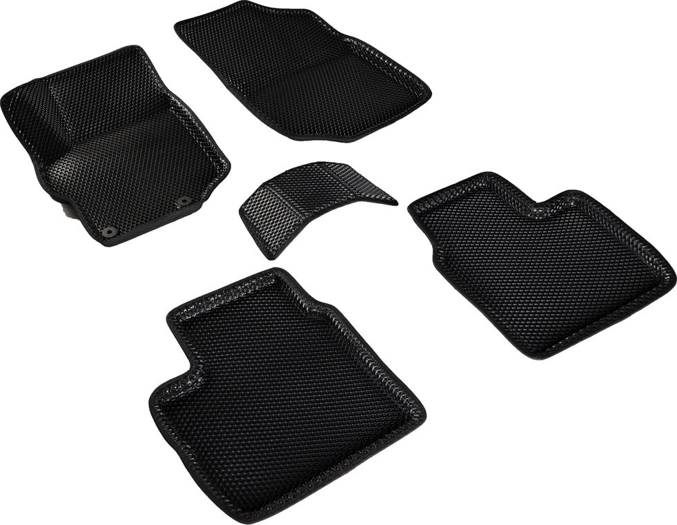 Коврики Seintex 3D EVA ромб для салона Peugeot 301 2013-2026 ЧЕРНЫЕ. Артикул 95331