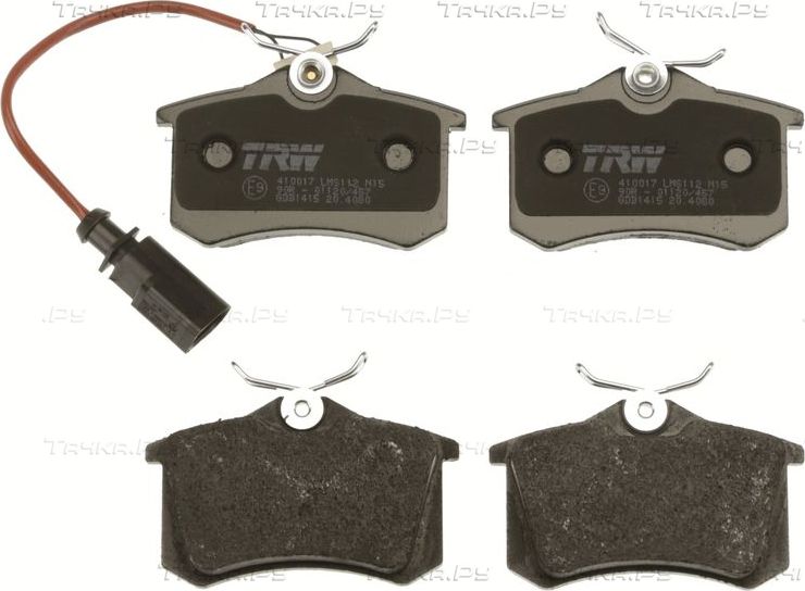Тормозные колодки TRW COTEC задние для SEAT Alhambra I 1996-2010. Артикул GDB1415
