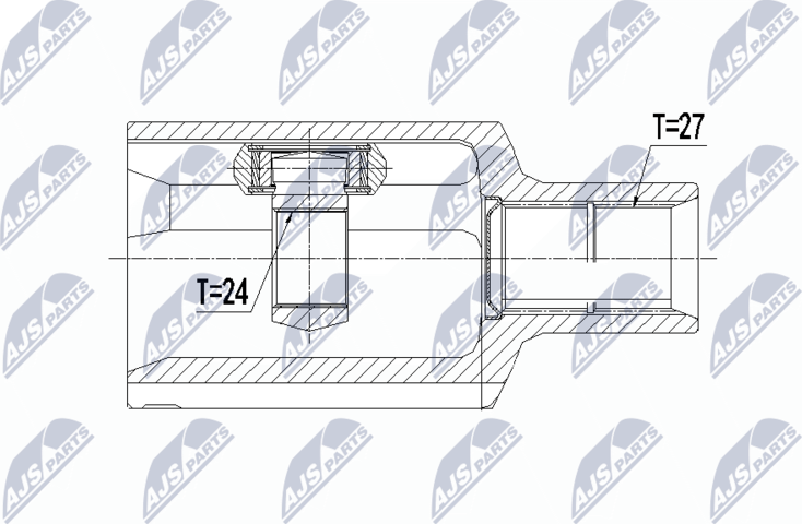 Шрус внутренний (граната) NTY. Артикул NPW-ME-088