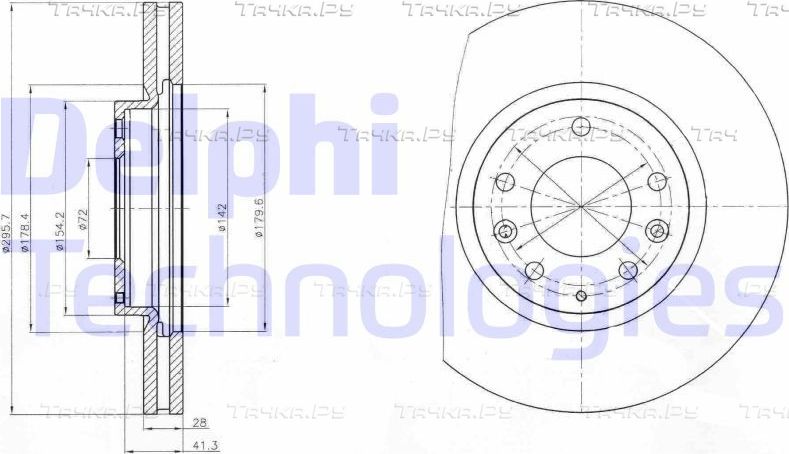 Тормозной диск Delphi. Артикул BG5081C