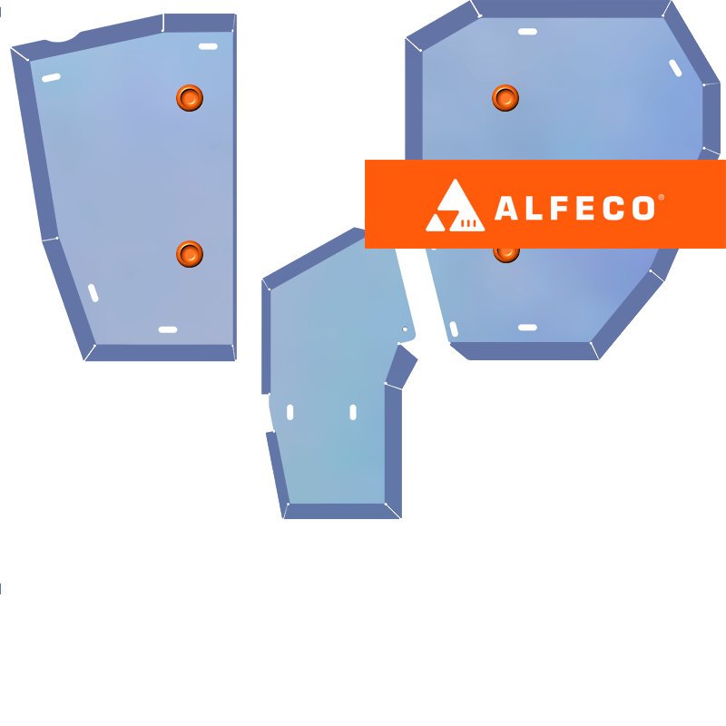 Защита алюминиевая Alfeco (4 мм) для топливного бака Mitsubishi Outlander III 4WD 2012-2026. Артикул ALF.14.54AL4