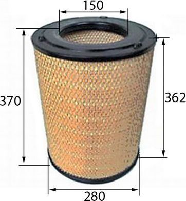 Воздушный фильтр JS Asakashi. Артикул A371J