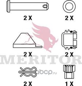 Колодки тормозные MERCEDES Atego MAN TGL передние/задние дисковые (4шт.) MERITOR (Arvinmeritor). Артикул MDP3148K