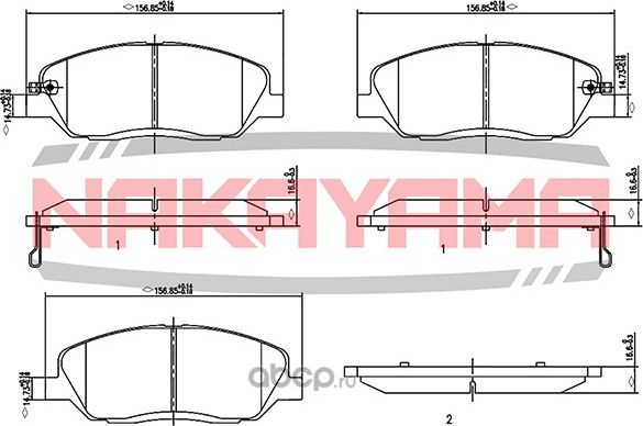 Колодки тормозные (Nakayama). Артикул HP8492NY