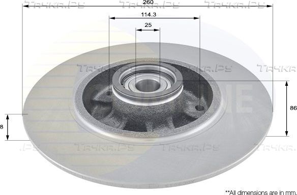 Тормозной диск Comline задний для Renault Fluence I 2010-2017. Артикул ADC3015