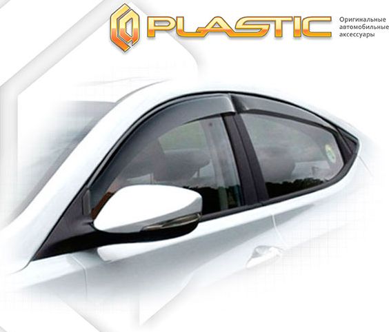 Дефлекторы СА Пластик для окон (Classic полупрозрачный) Hyundai Avante V 2010-2015. Артикул 2010030306469