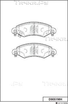 Тормозные колодки MK Kashiyama передние для Suzuki Ignis II (HR) 2003-2008. Артикул D9051MH