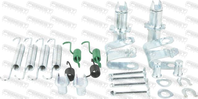 Монтажный комплект барабанных колодок Febest. Артикул 0304-CRVR-KIT