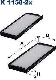 Салонный фильтр Filtron. Артикул K 1158-2x