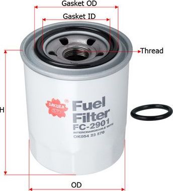 Топливный фильтр Sakura. Артикул FC-2901