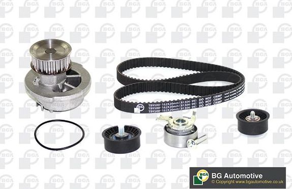 Помпа (водяной насос) с комплектом ремня ГРМ BGA для Rover Streetwise 2003-2005. Артикул TB9500CPK-1