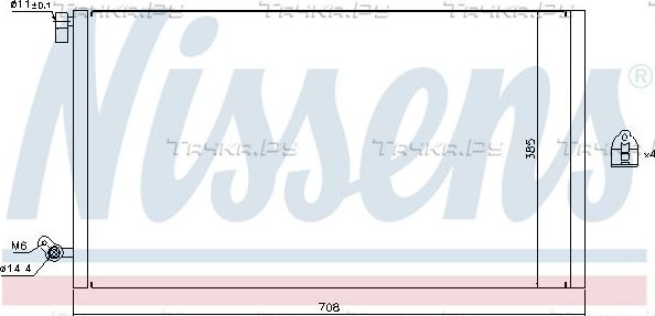 Радиатор кондиционера (конденсатор) Nissens (алюминий). Артикул 940187