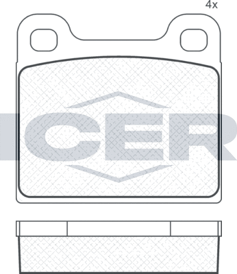 Тормозные колодки Icer задние для Mercedes-Benz SL-Класс III (R107, C107) 1971-1985. Артикул 180386