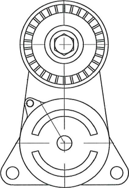 Натяжной ролик (натяжитель) приводного клинового зубчатого ремня Trialli. Артикул CM 5988