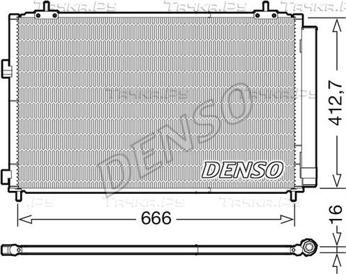 Радиатор кондиционера (конденсатор) Denso. Артикул DCN50059