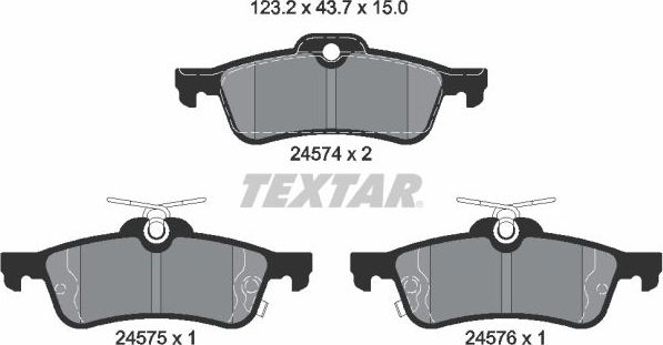 Тормозные колодки Textar Q+. Артикул 2457401