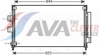 Радиатор кондиционера (конденсатор) AVA (алюминий). Артикул HD5227D