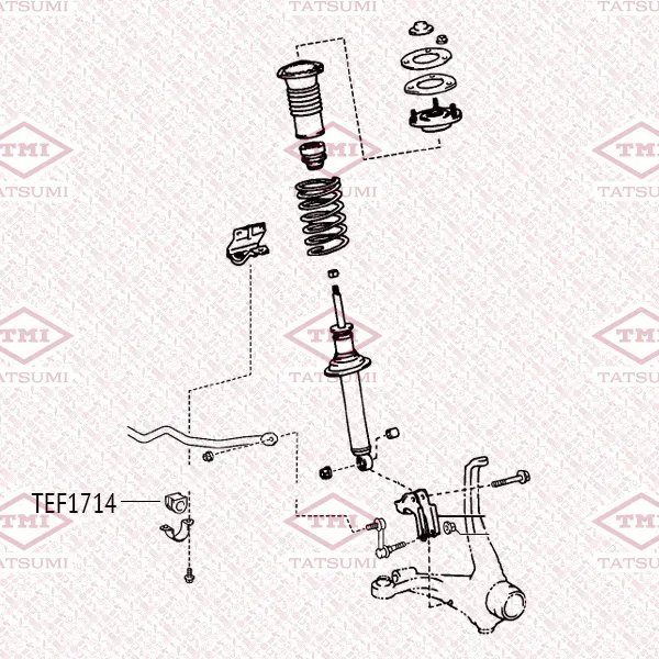Втулка стабилизатора (Tatsumi). Артикул TEF1714