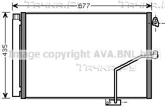 Радиатор кондиционера (конденсатор) AVA (алюминий). Артикул MSA5450D