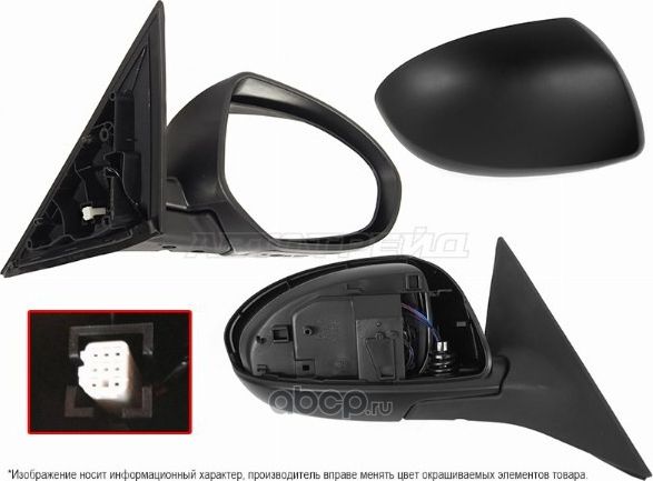 Зеркало MAZDA 6 07-12 RH обогрев, 5 контактов (SAT). Артикул STMZ26940A1