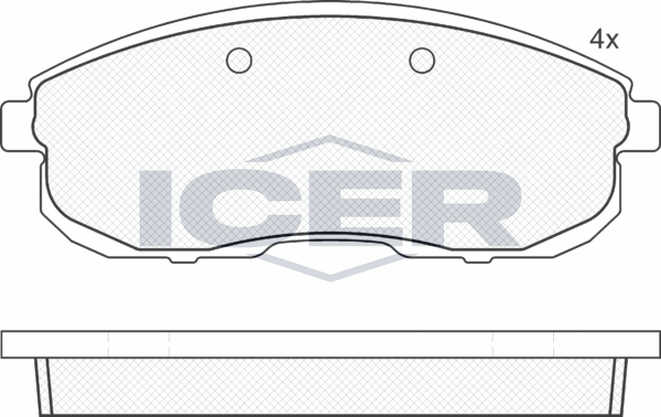 Тормозные колодки Icer передние для Nissan 200SX S13 1991-1993. Артикул 181100