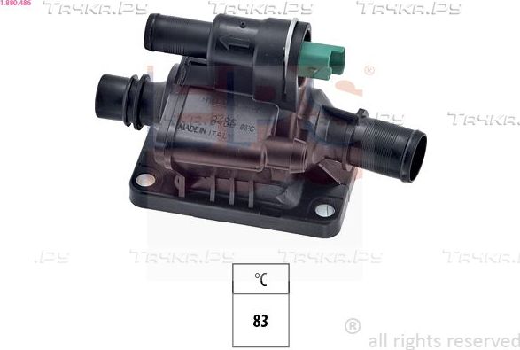Термостат EPS Made in Italy - OE Equivalent для Peugeot 307 I 2001-2005. Артикул 1.880.486