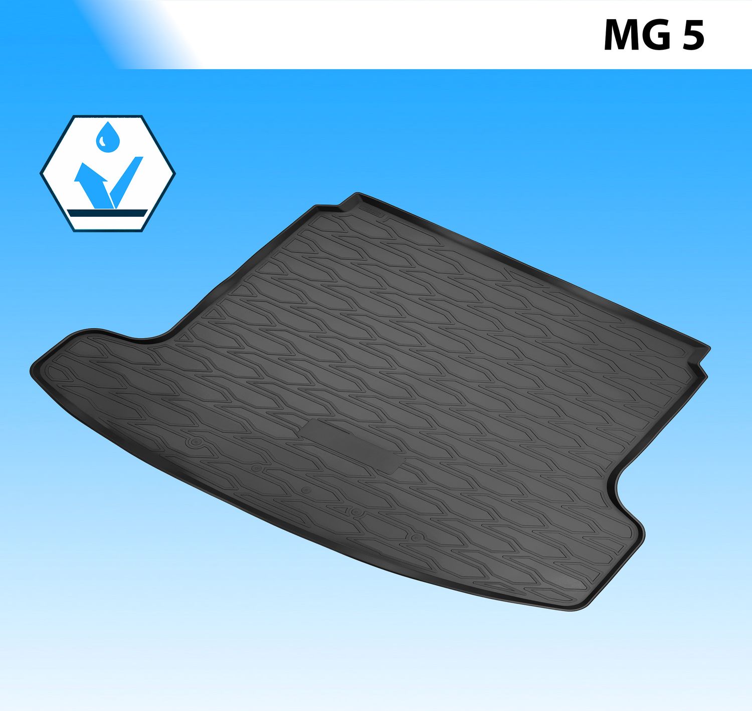 Коврик в багажник автомобиля Rival для MG 5 I 2013-2026. Артикул 18601002
