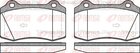 Тормозные колодки Remsa передние для Ford Focus I 2002-2004. Артикул 0434.55