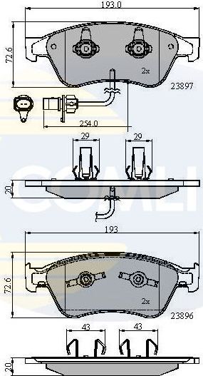 Тормозные колодки Comline Comline. Артикул CBP11740