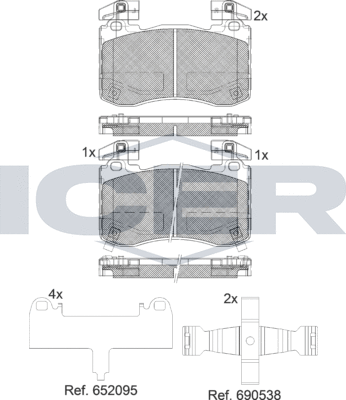 Тормозные колодки Icer. Артикул 182333