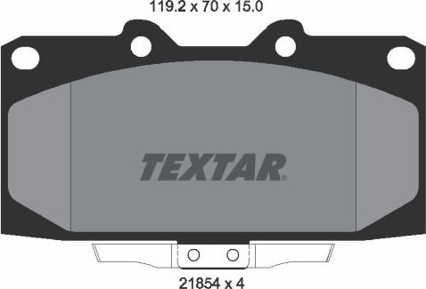 Тормозные колодки Textar. Артикул 2185401