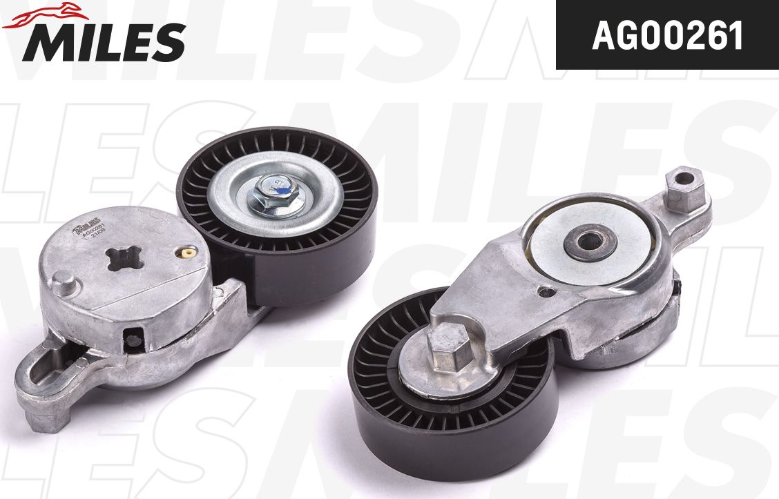 Натяжной ролик (натяжитель) приводного поликлинового ремня Miles. Артикул AG00261