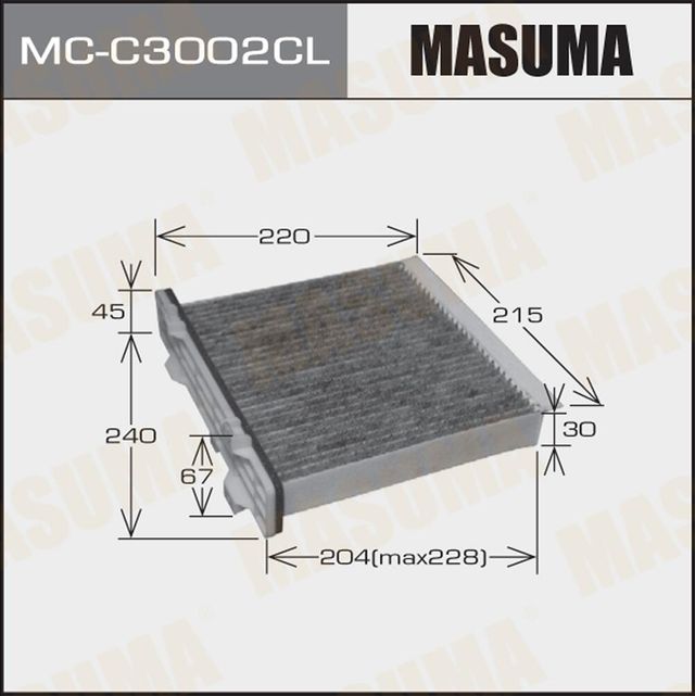 Салонный фильтр Masuma для Mitsubishi Pajero IV 2006-2026. Артикул MC-C3002CL