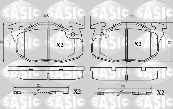 Тормозные колодки Sasic. Артикул 6210013