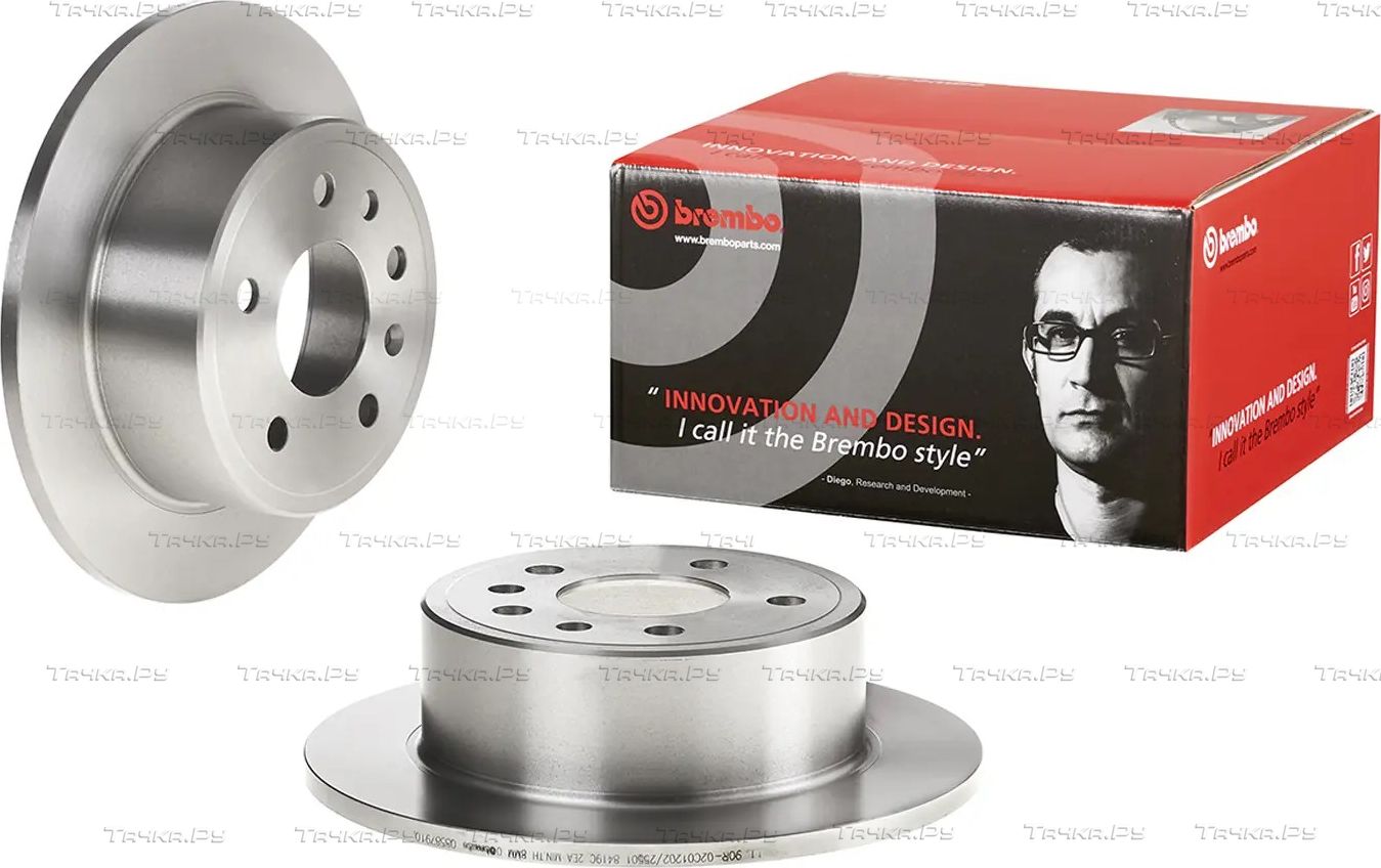 Тормозной диск Brembo задний для Opel Vectra A 1993-1995. Артикул 08.5879.10