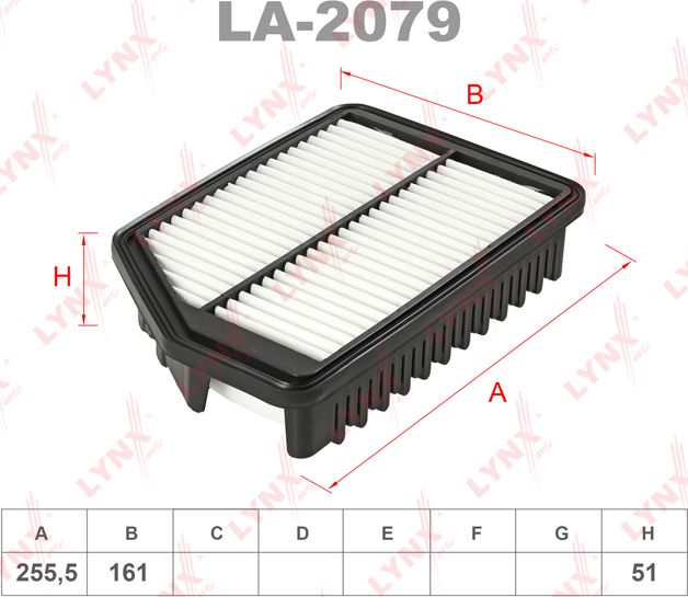 Воздушный фильтр LYNXauto. Артикул LA-2079
