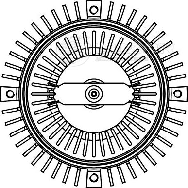 Муфта (вискомуфта) вентилятора Luzar для Ford Transit Torneo V 1994-2000. Артикул LMC 1025