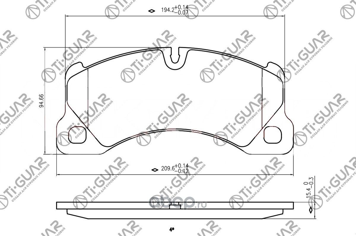Тормозные колодки (TI-Guar). Артикул TG0529
