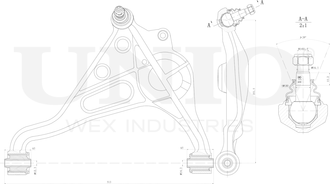 Рычаг подвески (Unio). Артикул SSP-40033